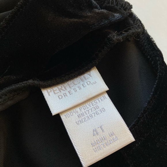 Special Occasion Pink & Black velvet Dress & jacket sz 4T - Picture 6 of 9